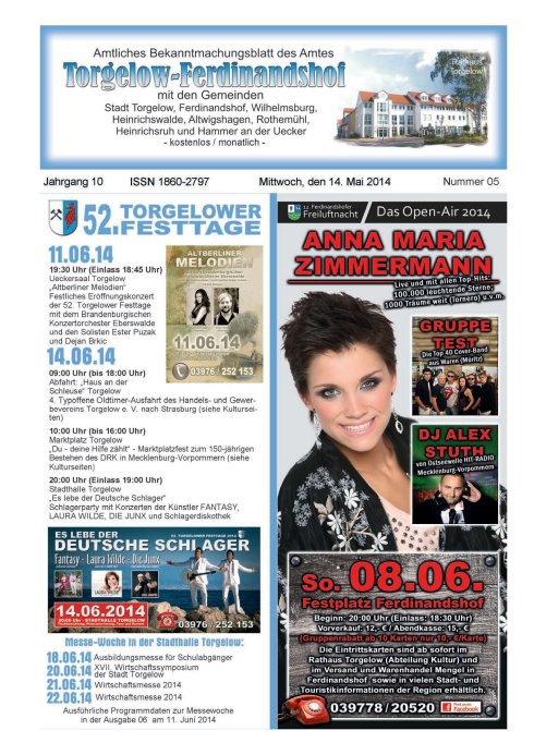 Titelseite amtliches Bekanntmachungsblatt