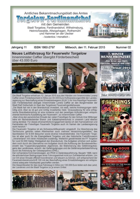 Titelseite amtliches Bekanntmachungsblatt