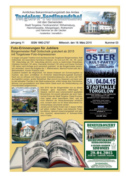 Titelseite amtliches Bekanntmachungsblatt