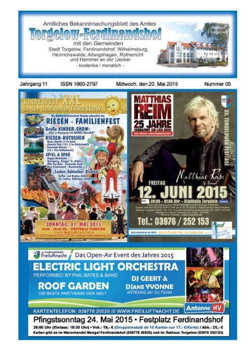 Titelseite amtliches Bekanntmachungsblatt