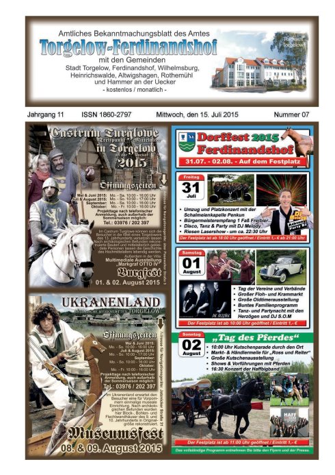 Titelseite amtliches Bekanntmachungsblatt