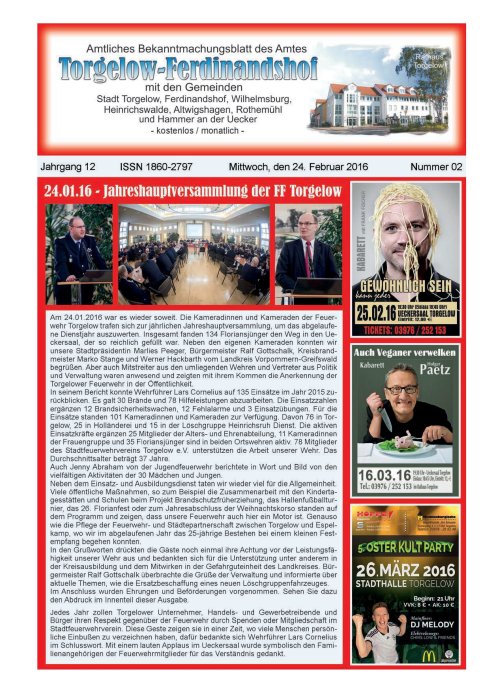 Titelseite amtliches Bekanntmachungsblatt