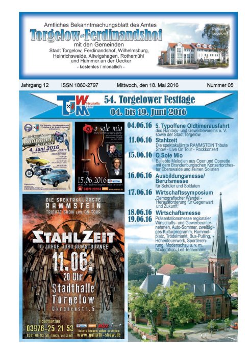 Titelseite amtliches Bekanntmachungsblatt