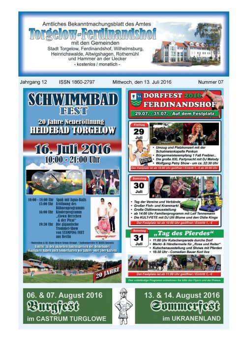 Titelseite amtliches Bekanntmachungsblatt