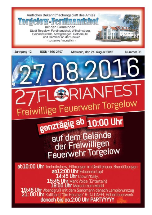 Titelseite amtliches Bekanntmachungsblatt