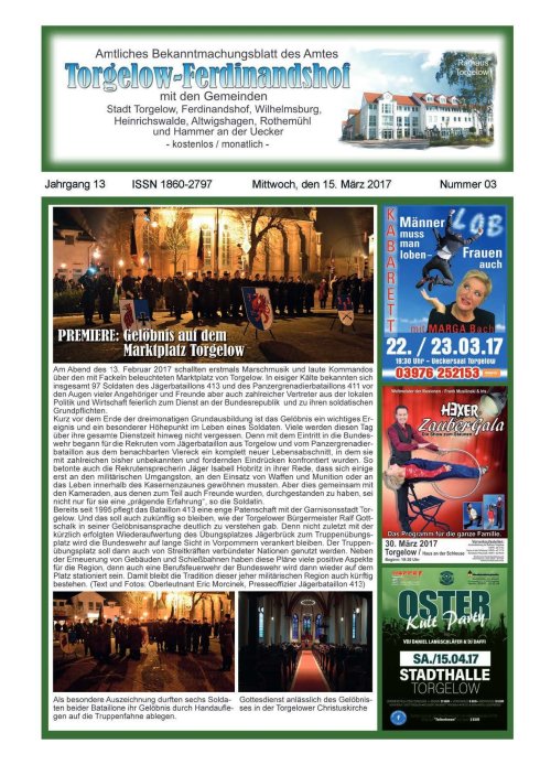 Titelseite amtliches Bekanntmachungsblatt