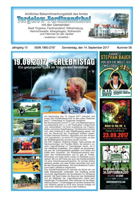 Titelseite amtliches Bekanntmachungsblatt