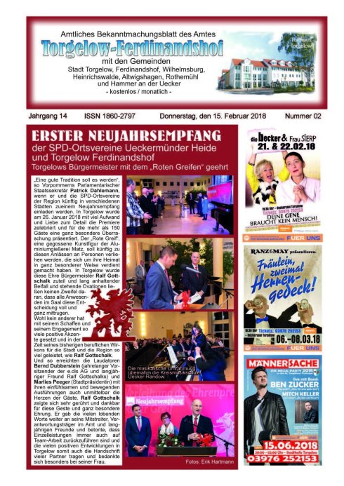 Titelseite amtliches Bekanntmachungsblatt