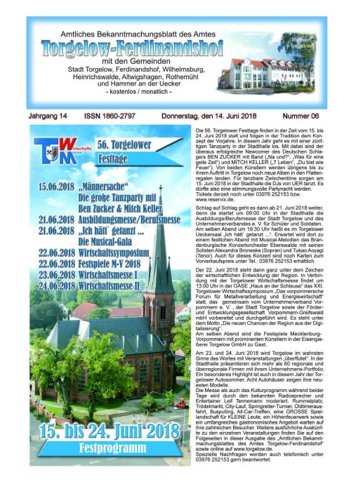 Titelseite amtliches Bekanntmachungsblatt