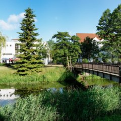 Ueckersaal mit Rathausbrücke Ueckersaal mit Rathausbrücke