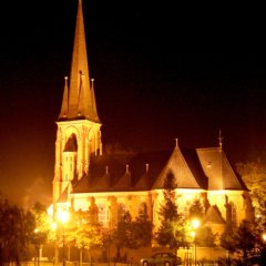 Christuskirche bei Nacht